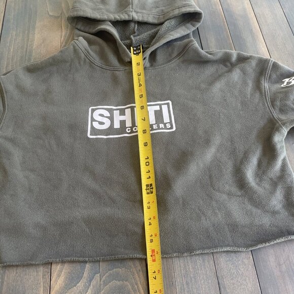 Shiti Coolers “For the Broke” Cut Off Cropped Women’s Hoodie - Size Small (J8) - Picture 5 of 7